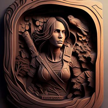 3D model Lara Croft Go game (STL)